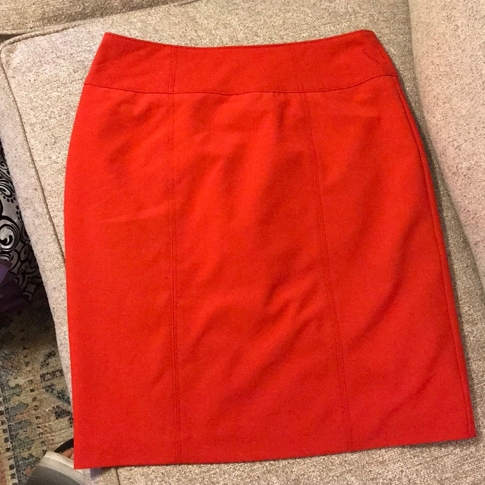 Coral pencil skirt